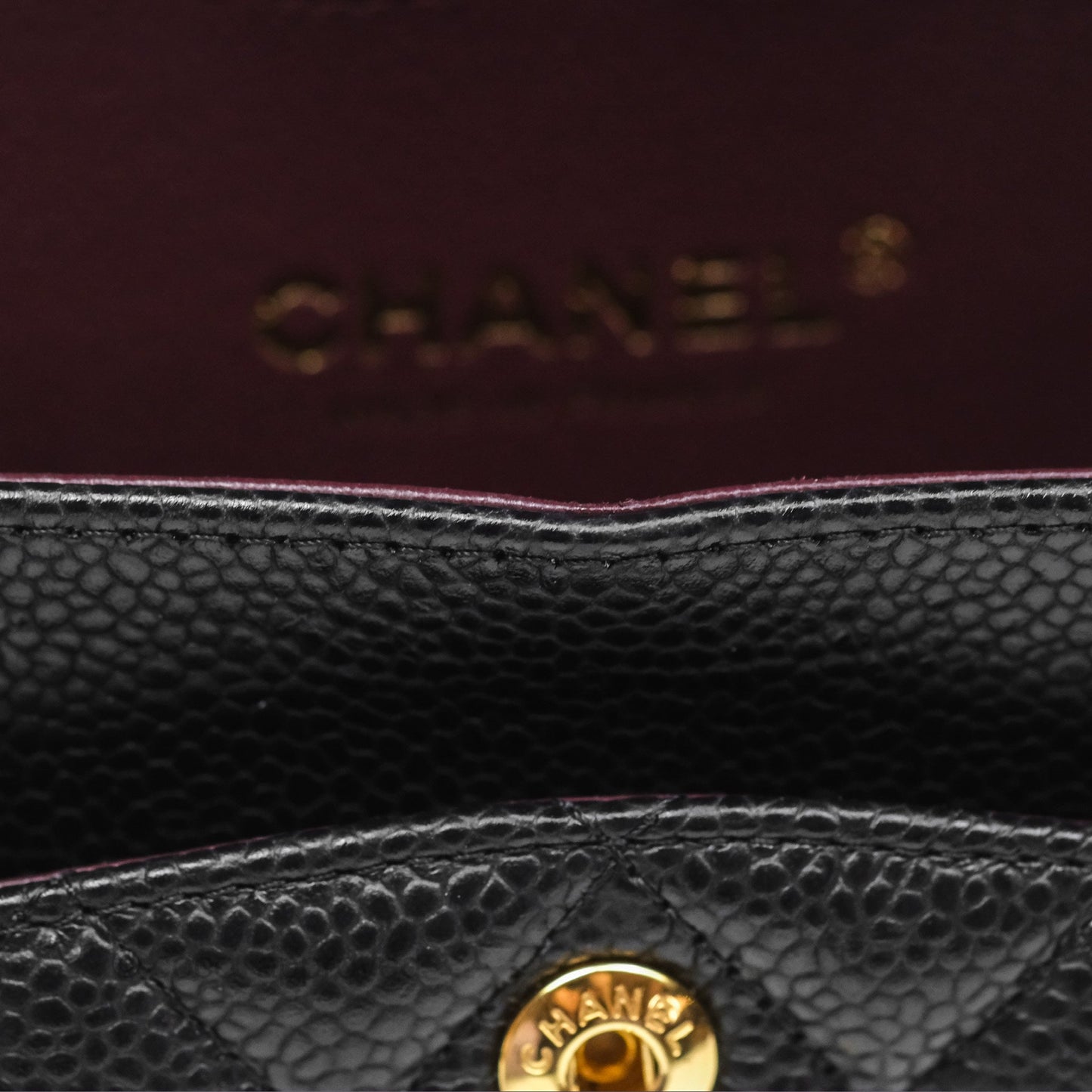 Chanel Small S/M Classic Flap Quilted Black Caviar Gold Hardware