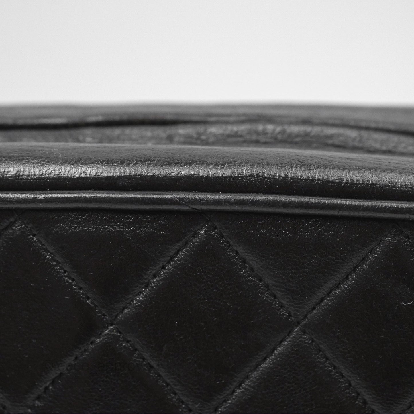 Chanel Vintage Diana Fringe Camera Bag Black Lambskin 24K Gold Hardware