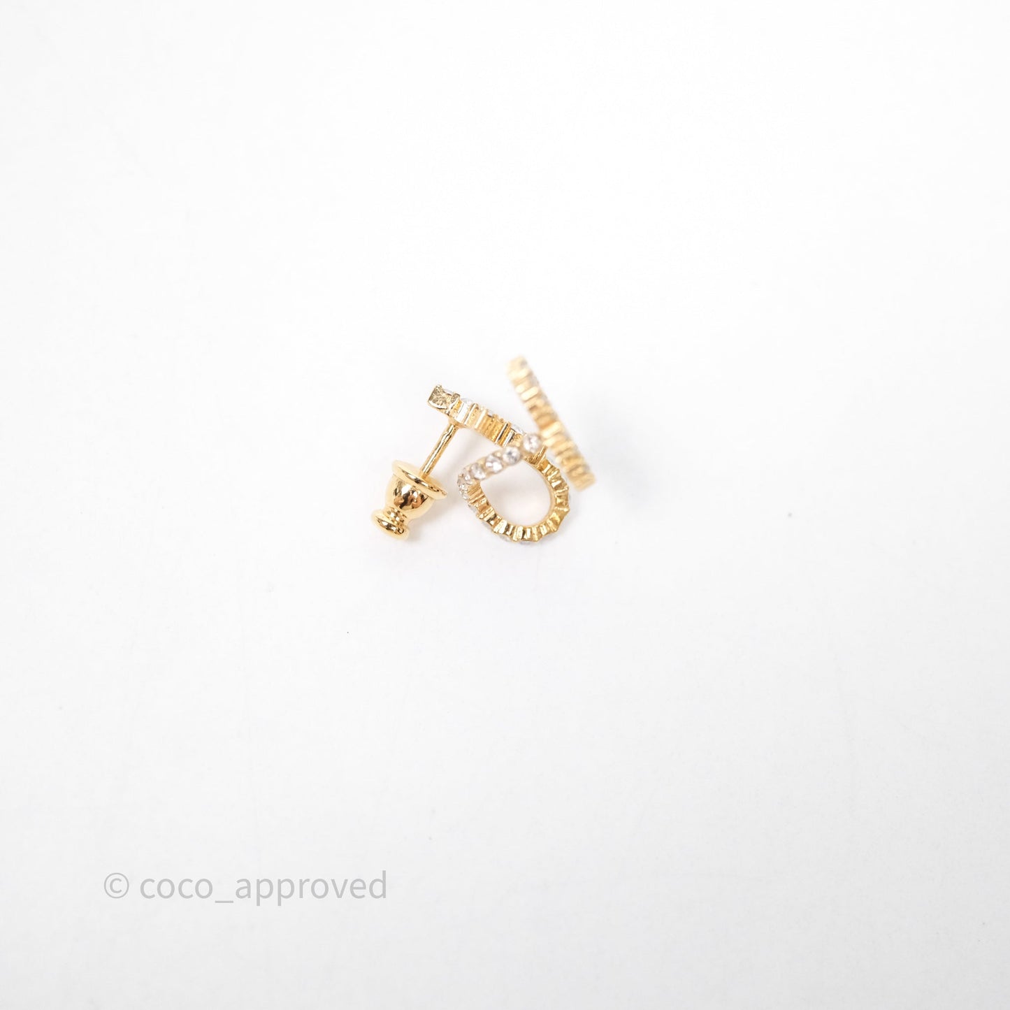 Christian Dior Clair D Lune Earrings Gold