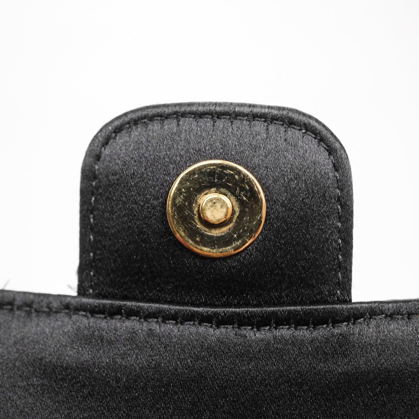 Chanel Vintage Mini Chocolate Bar Camellia Flap Black Velvet Gold Hardware