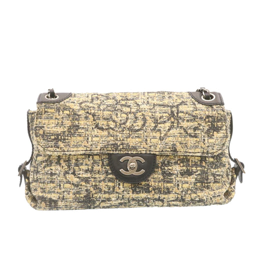 Luxury Chanel Camellia Icon Turn lock Chain Flap ShoulderBag Beige Black CC  24396A