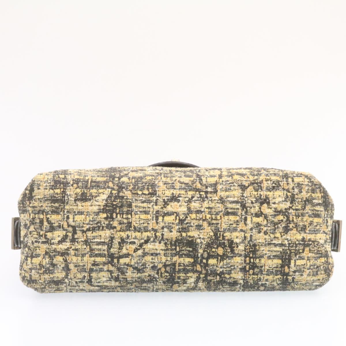 CHANEL Camellia Icon Turn lock Chain Flap ShoulderBag Beige Black CC  24396A