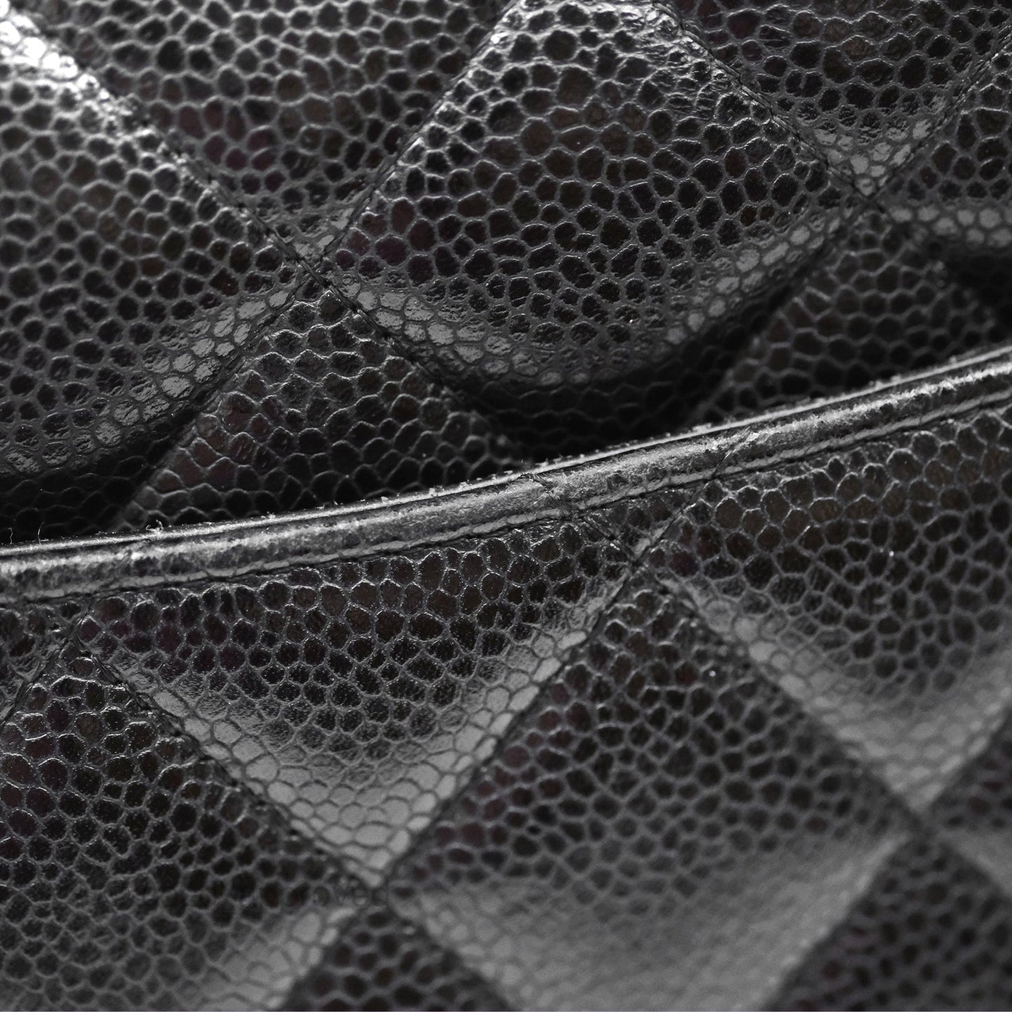 Chanel Jumbo Single Flap Quilted Black Caviar Silver Hardware