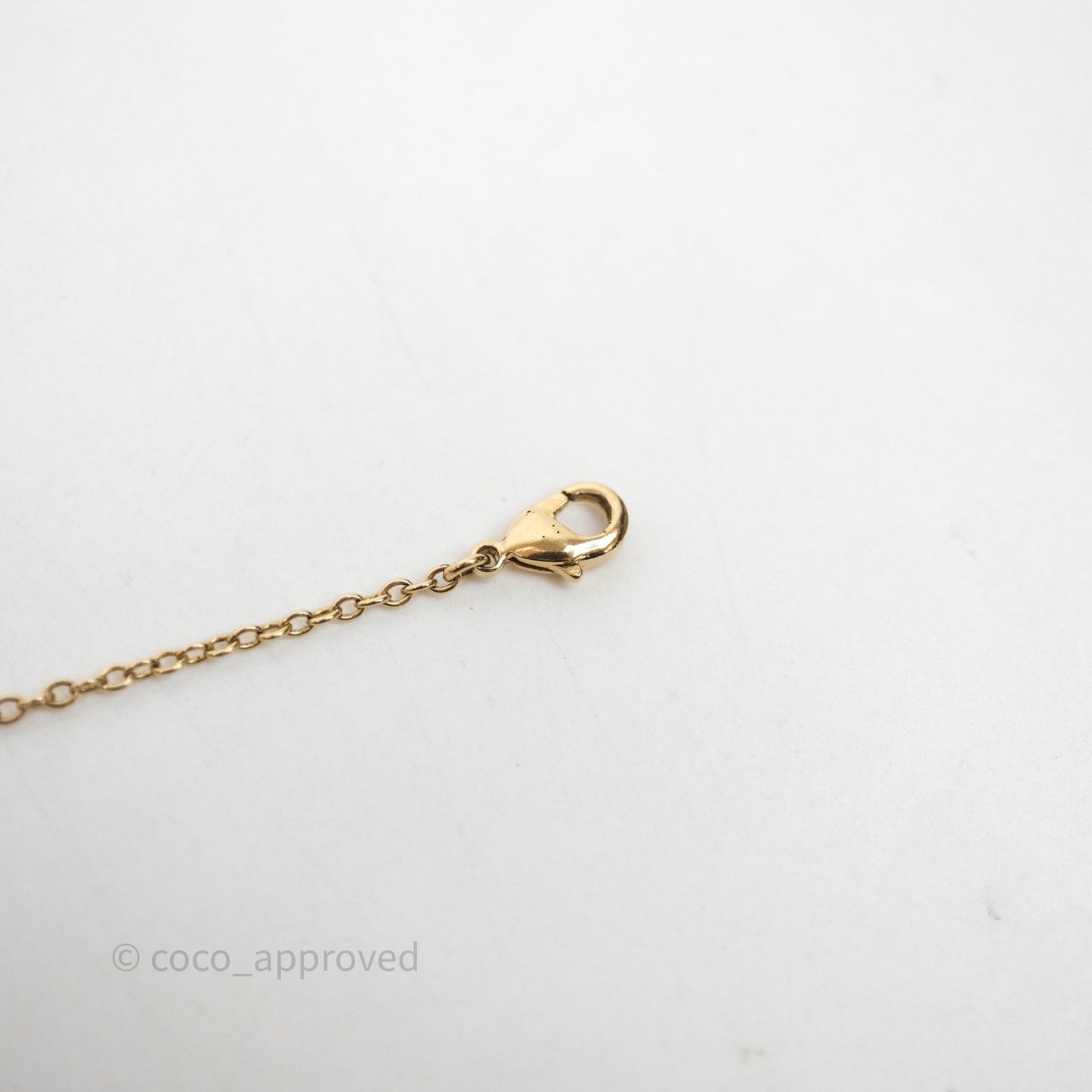 Christian Dior Petit CD Necklace Gold Tone