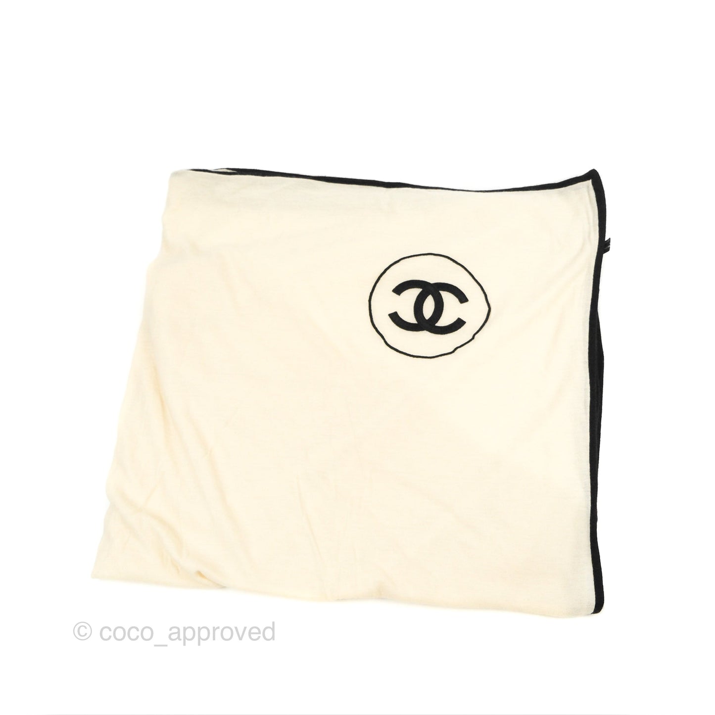 Chanel Cashmere Long Scarf White & Black