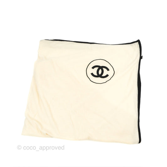 Chanel Cashmere Long Scarf White & Black