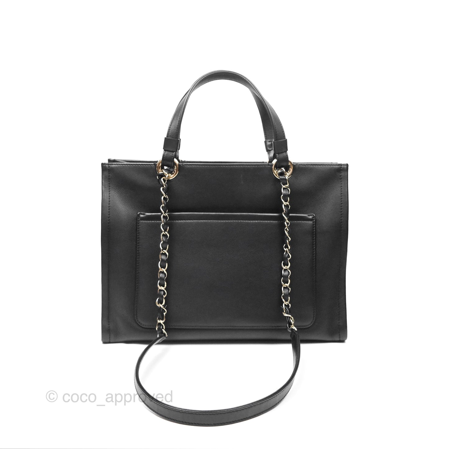 Chanel CC Zipped Shopping Tote Calfskin Gold Hardware
