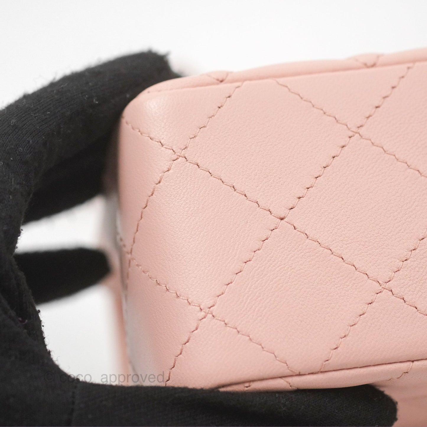 Chanel Quilted Mini Rectangular Flap Pink Lambskin Gold Hardware