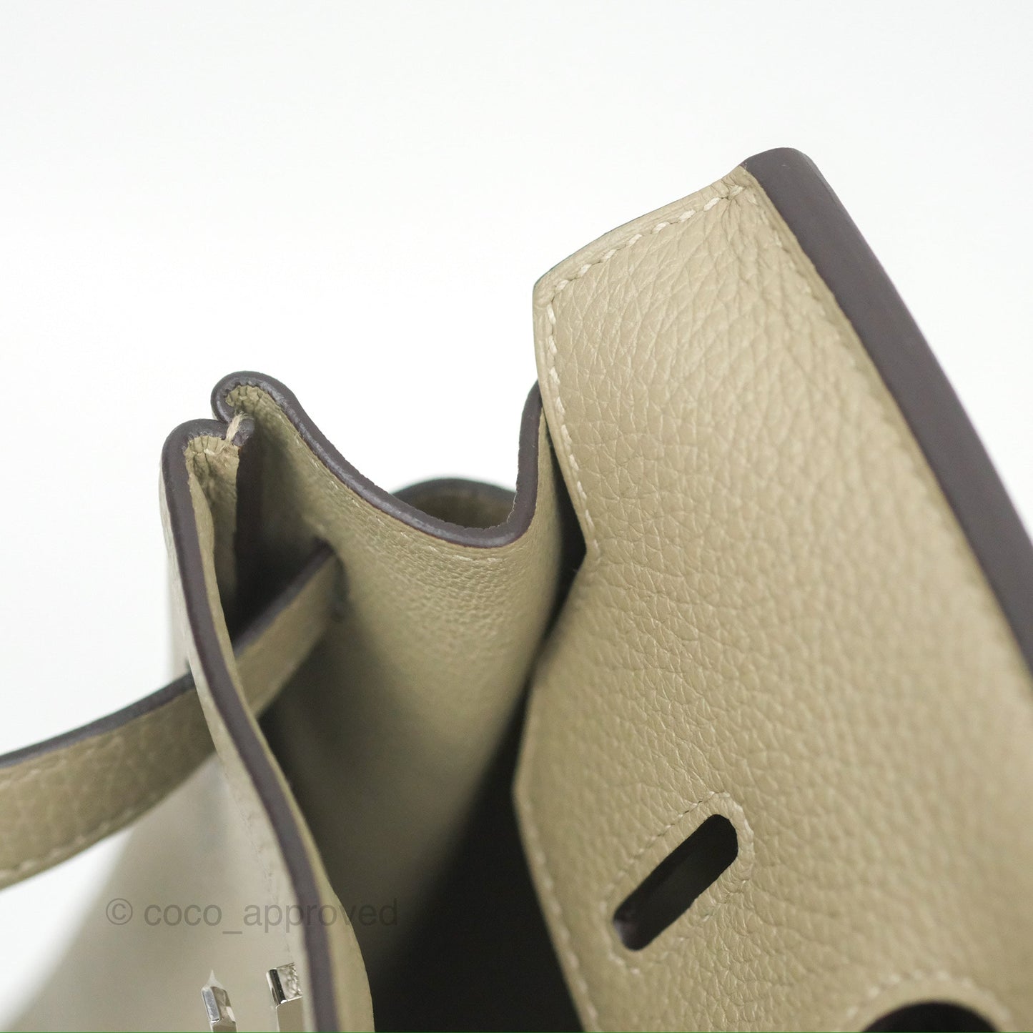 Hermès Retourne Birkin 30 Sauge Clemence Palladium Hardware