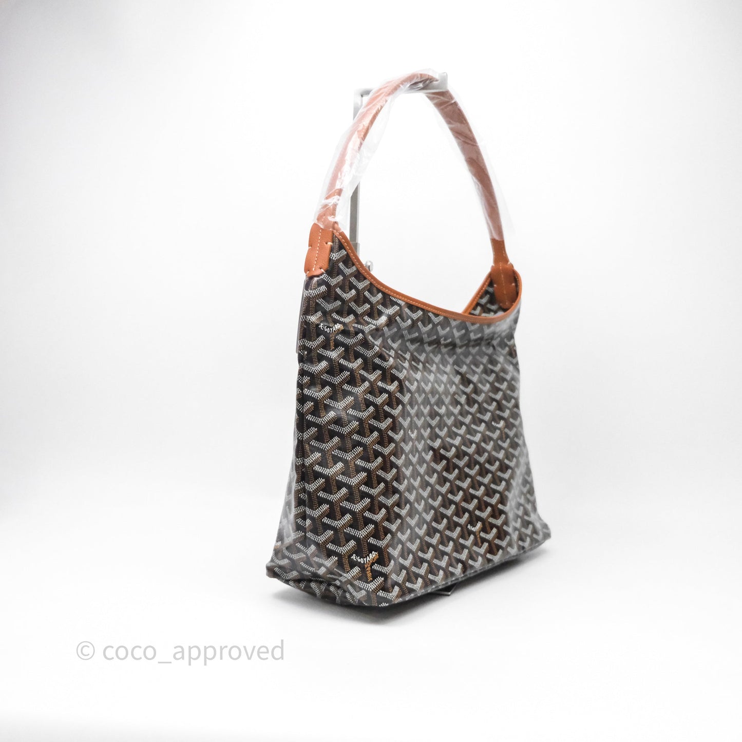 Goyard Bohème Hobo Bag Black/Tan Goyardine Canvas