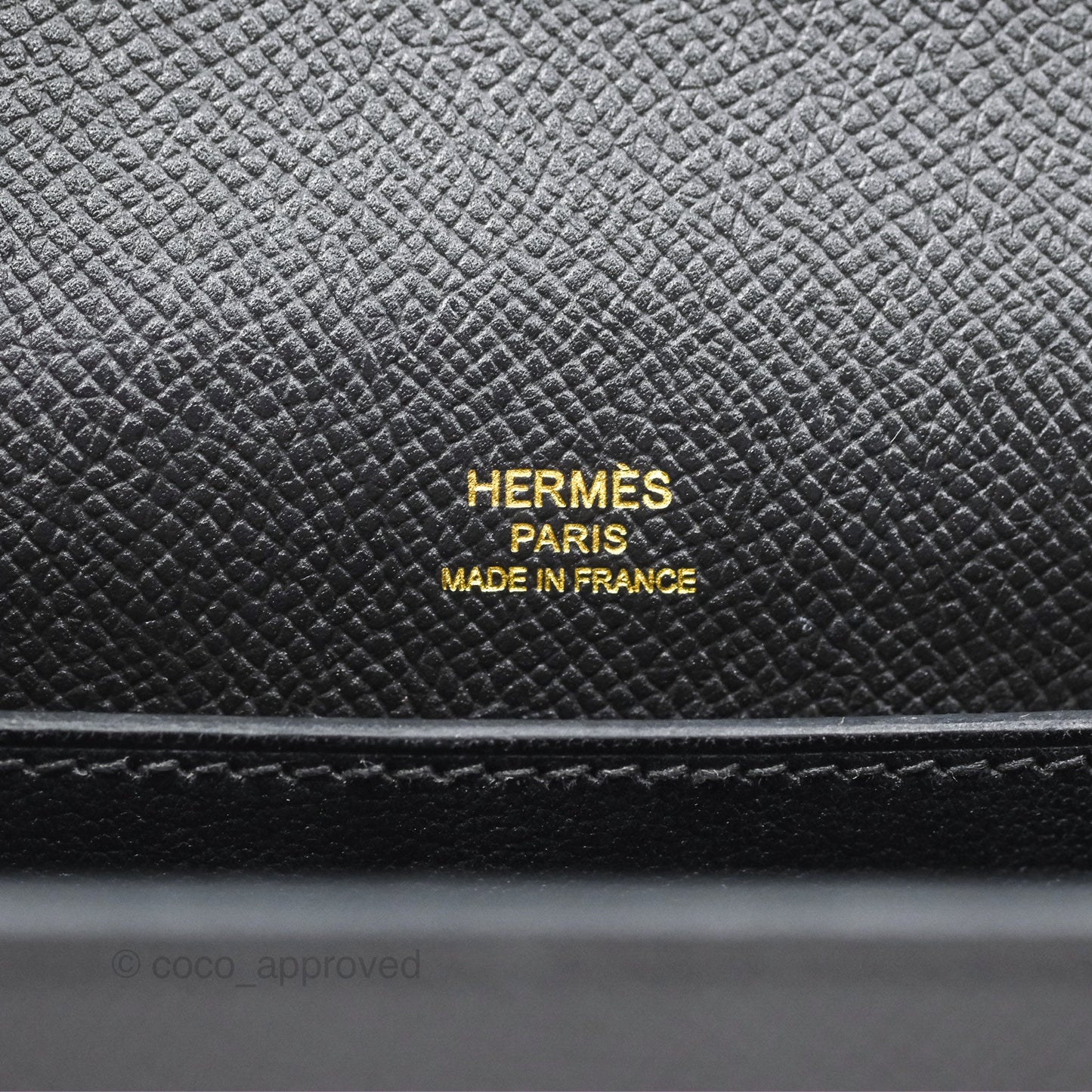 Hermes Octogone 23 Black Epsom