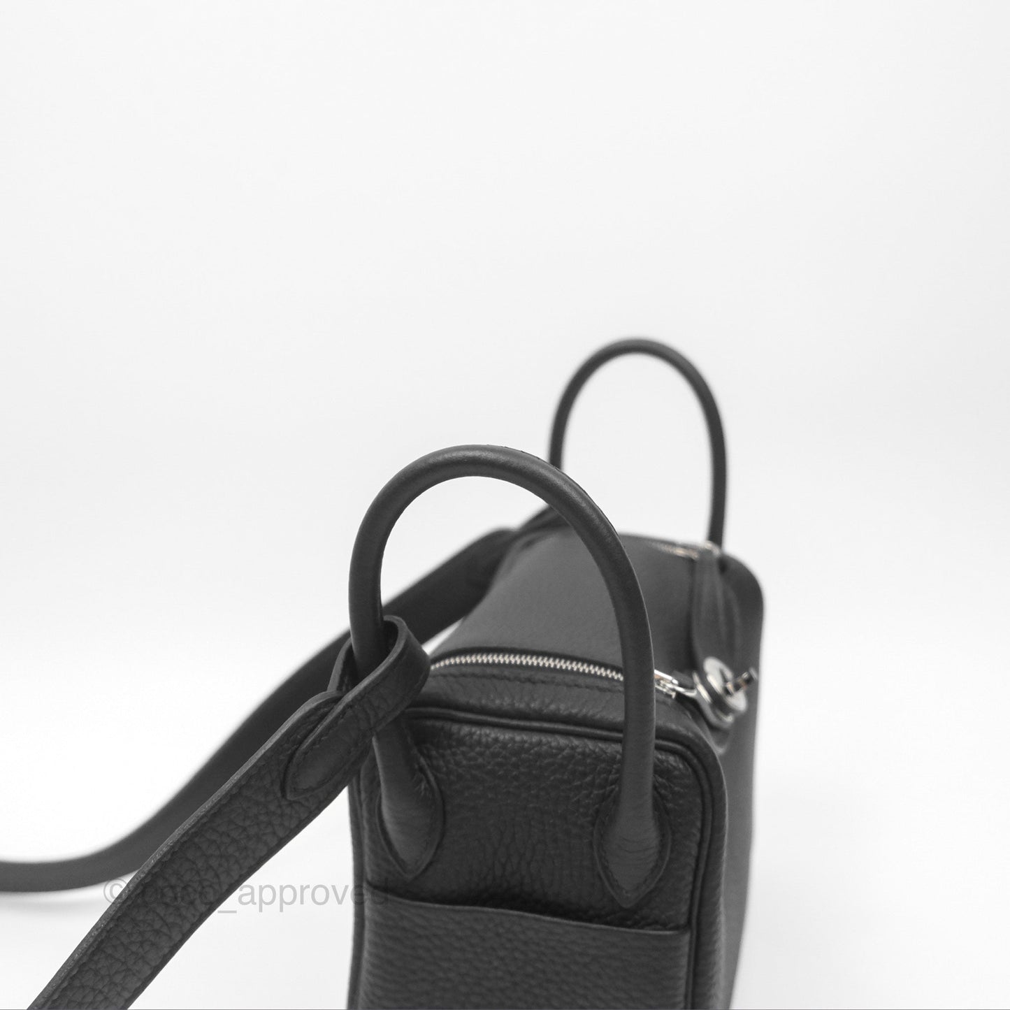 Hermès Mini Lindy 20 Noir 89 Clemence Palladium Hardware