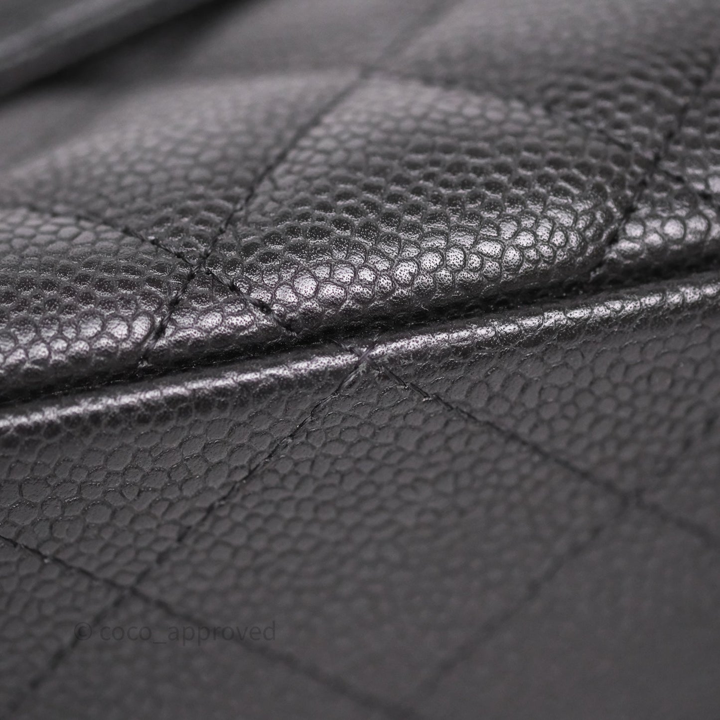 Chanel Jumbo Single Flap Black Caviar Gold Hardware⁣⁣