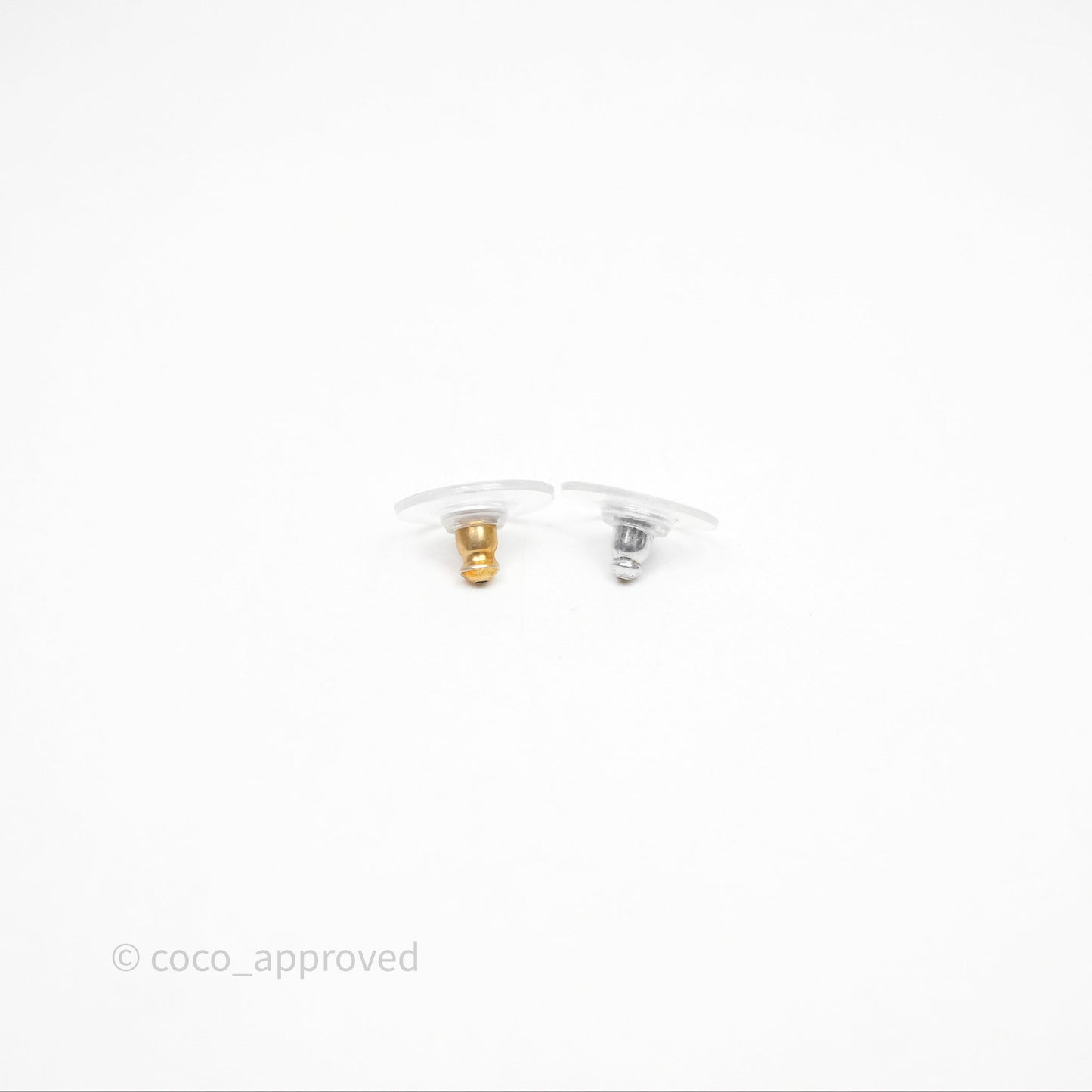 Chanel Crystal Hoop Earrings Gold Tone 20B
