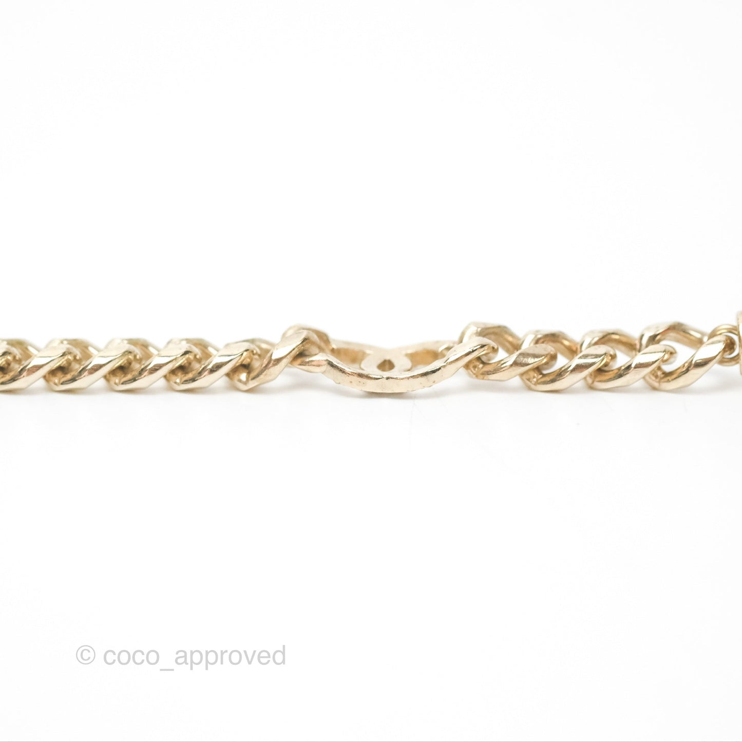 Chanel No5 Perfume Bottle Crystal Pearl Chain Choker Necklace Gold Tone 22S