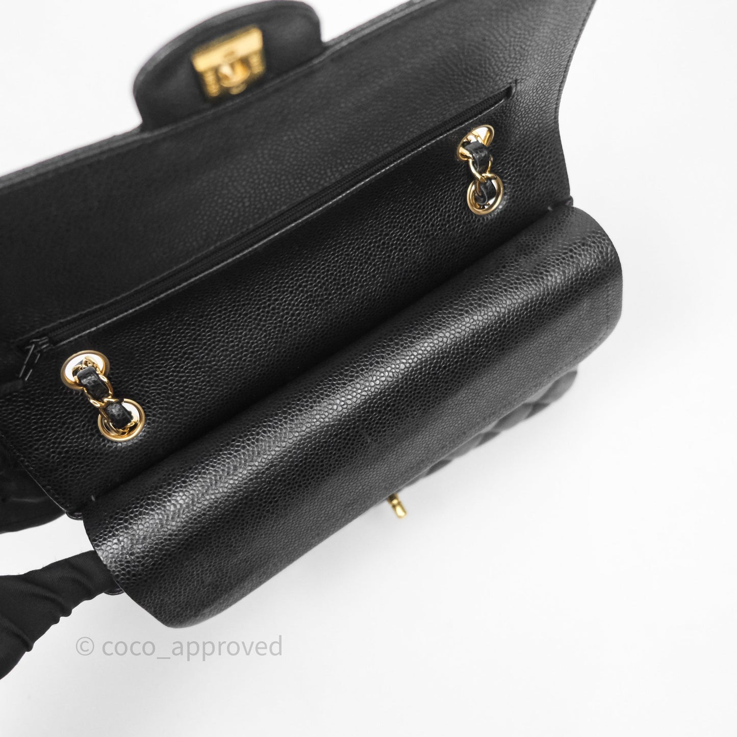 Chanel Classic Medium Flap Quilted Black Caviar Gold Hardware