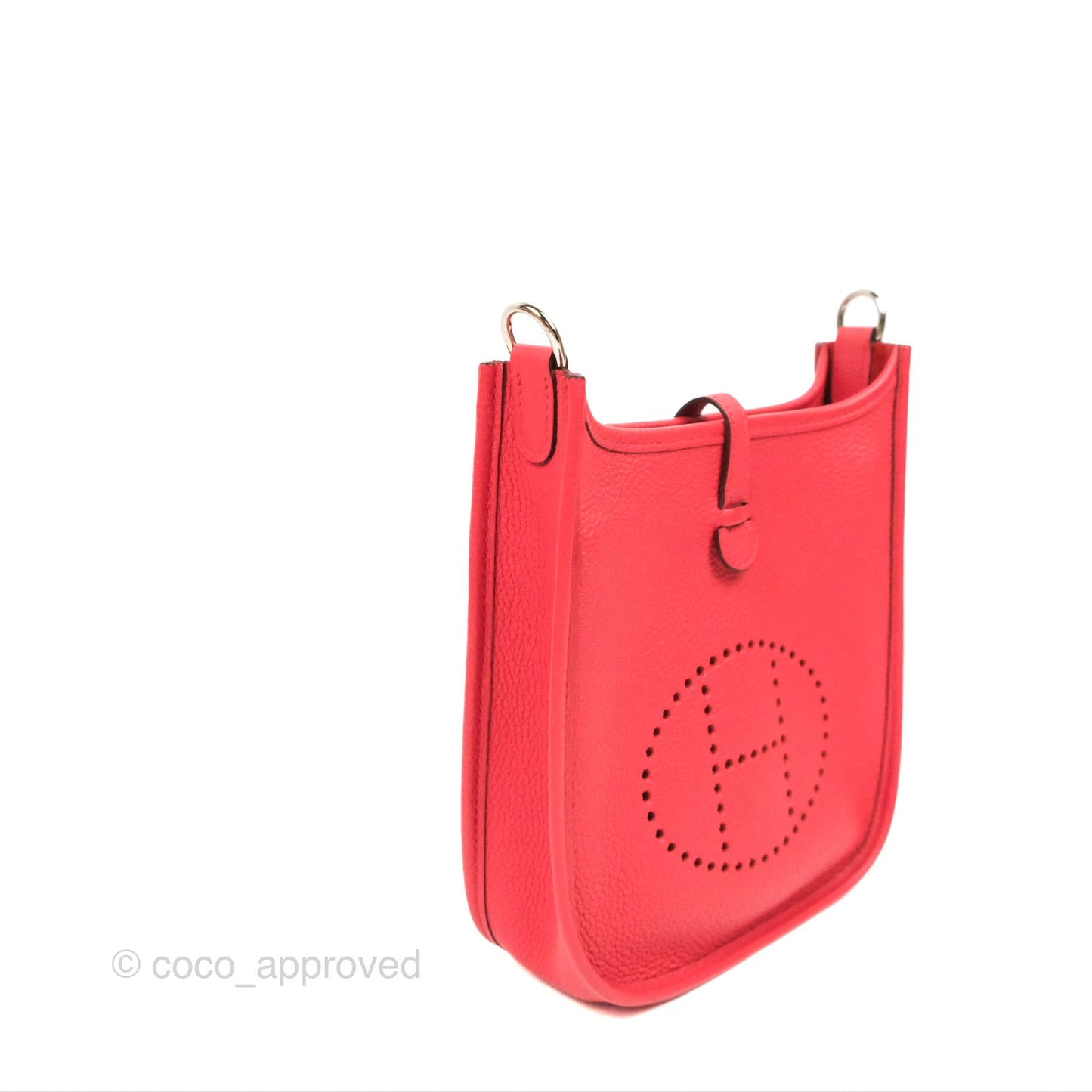 Hermès Mini Evelyne 16 Bougainvillier/ Rouge Pivoine TM Palladium Hardware