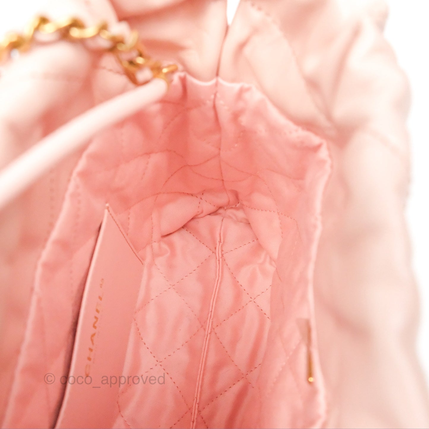 Chanel 22 Mini Bag Pink Shiny Crumpled Calfskin