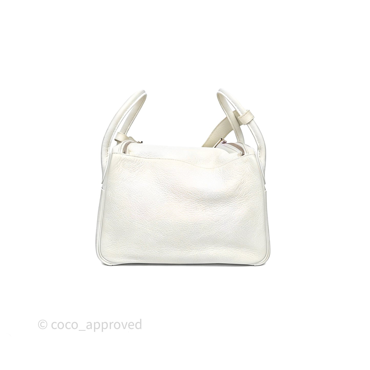 Hermès Lindy 30 White Clemence Palladium Hardware