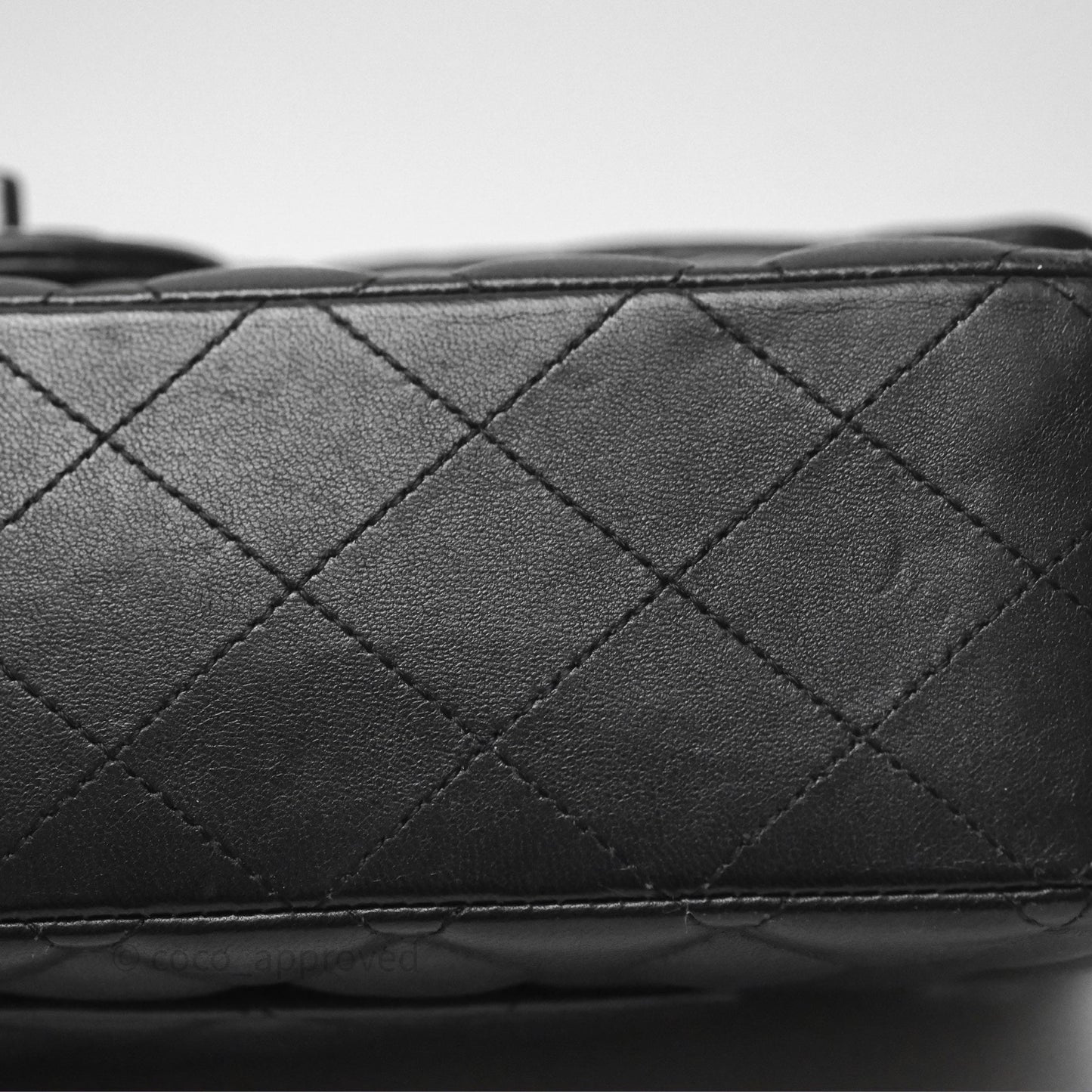 Chanel Classic Quilted M/L Medium Double Flap So Black Lambskin