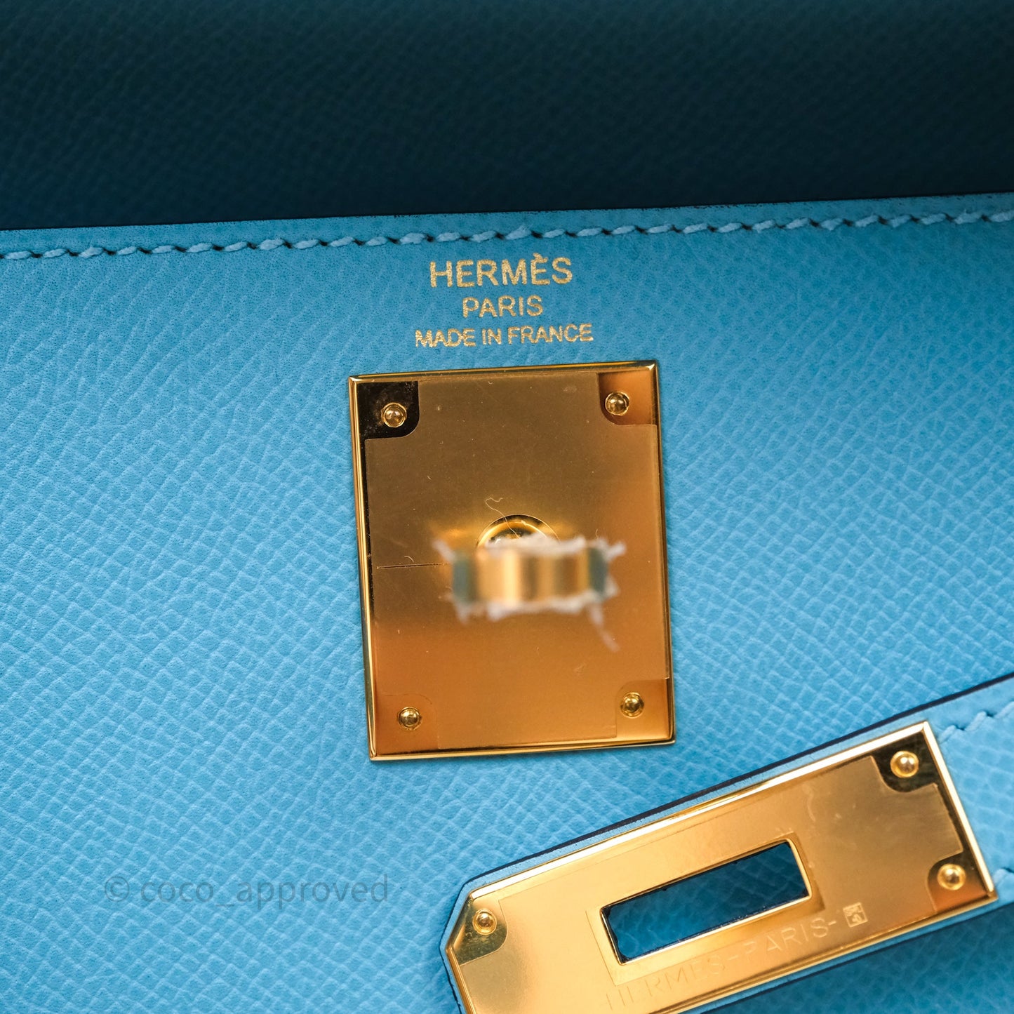 Hermès Kelly 28 Bleu du Nord P3 Epsom Gold Hardware