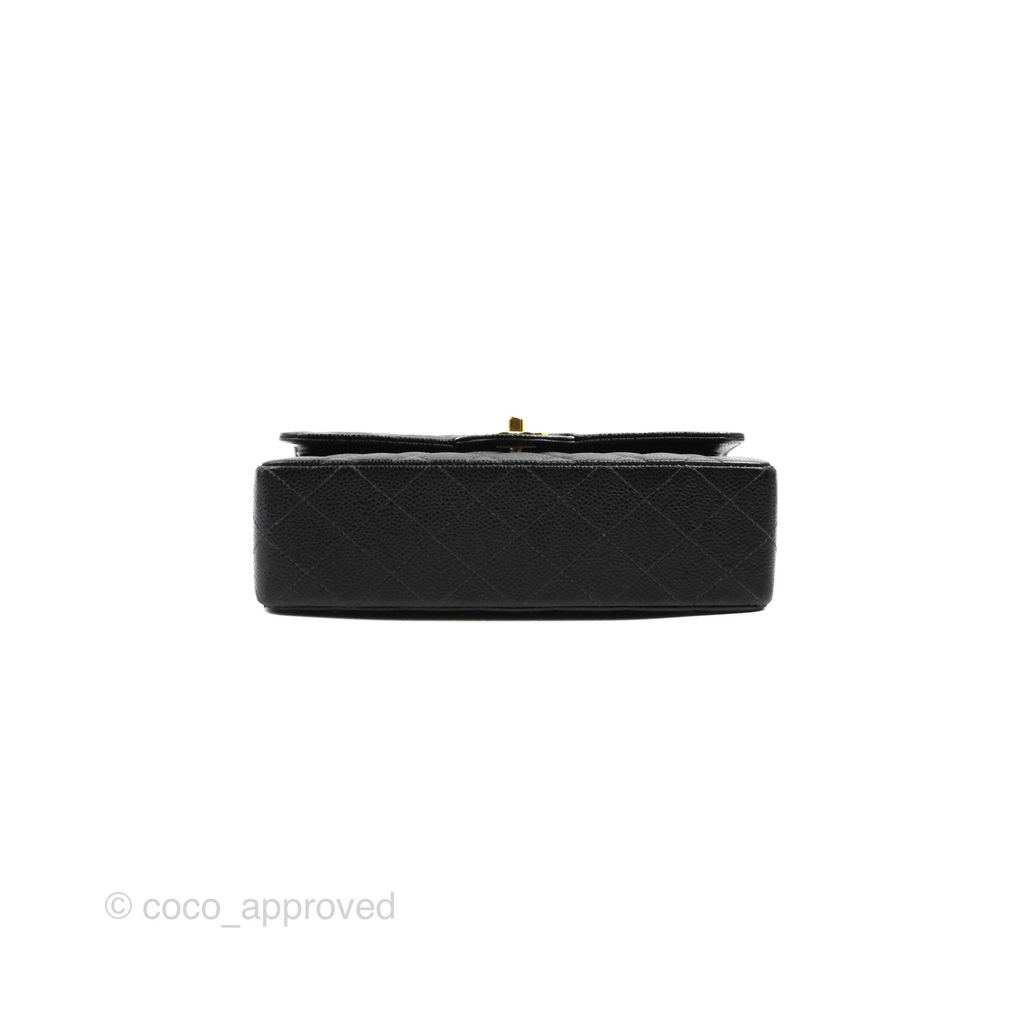 Chanel Vintage Classic Small S/M Flap Black Caviar 24K Gold Hardware