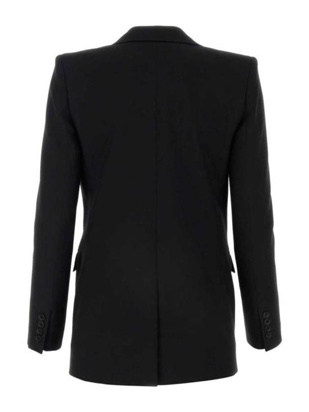 Luxury Saint Laurent Women's Single Breasted Blazer Virgin Wool Jacket Black