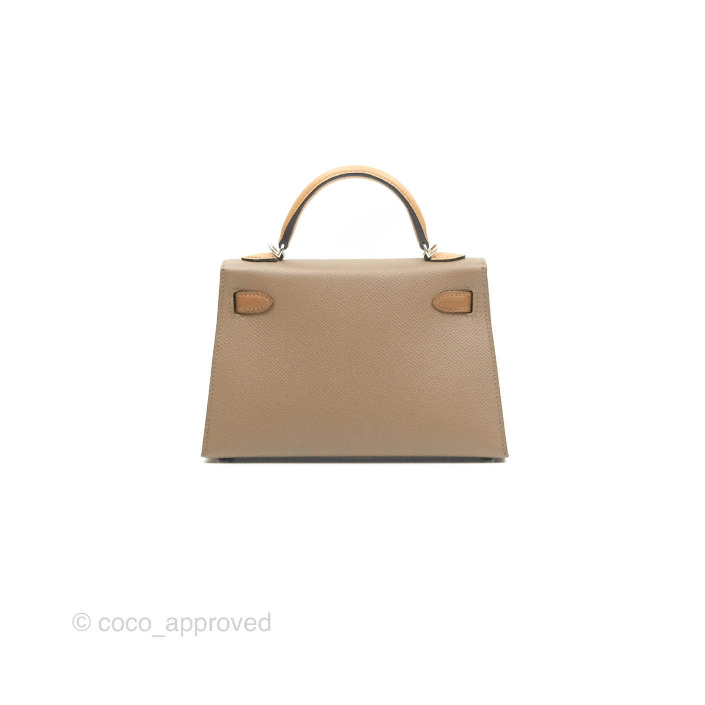 Hermès Mini Kelly II Etoupe 18/Alezan 3G/Biscuit 48 Epsom Palladium Hardware
