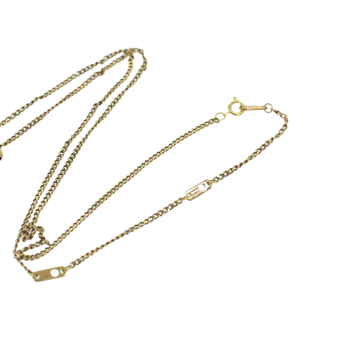 LOUIS VUITTON Coral LV Initials Necklace Metal Red Gold M68903 LV 24655