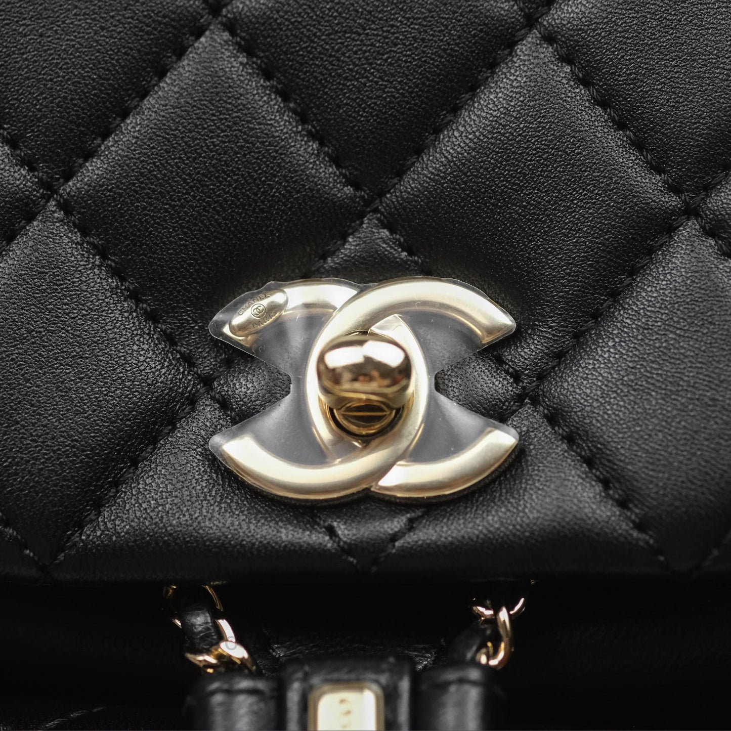 Chanel Small Duma Drawstring Backpack Black Lambskin Gold Hardware