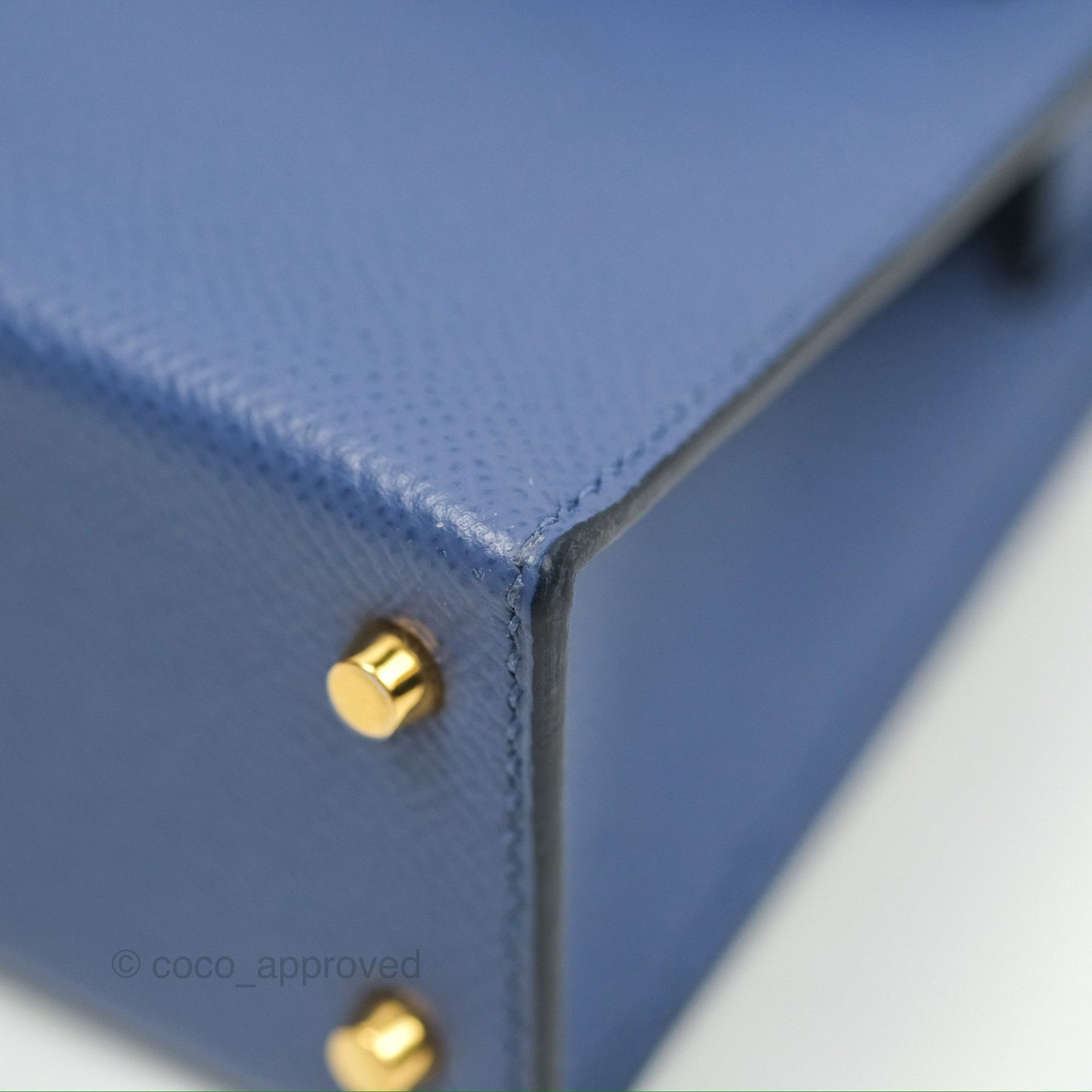 Hermès Mini Kelly II Bleu Brighton Epsom Gold Hardware