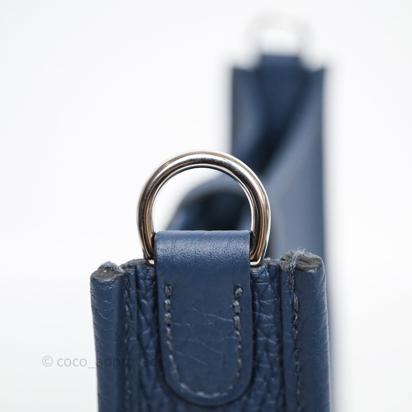 Hermès Mini Evelyne 16 7P Bleu de Prusse Clemence Palladium Hardware
