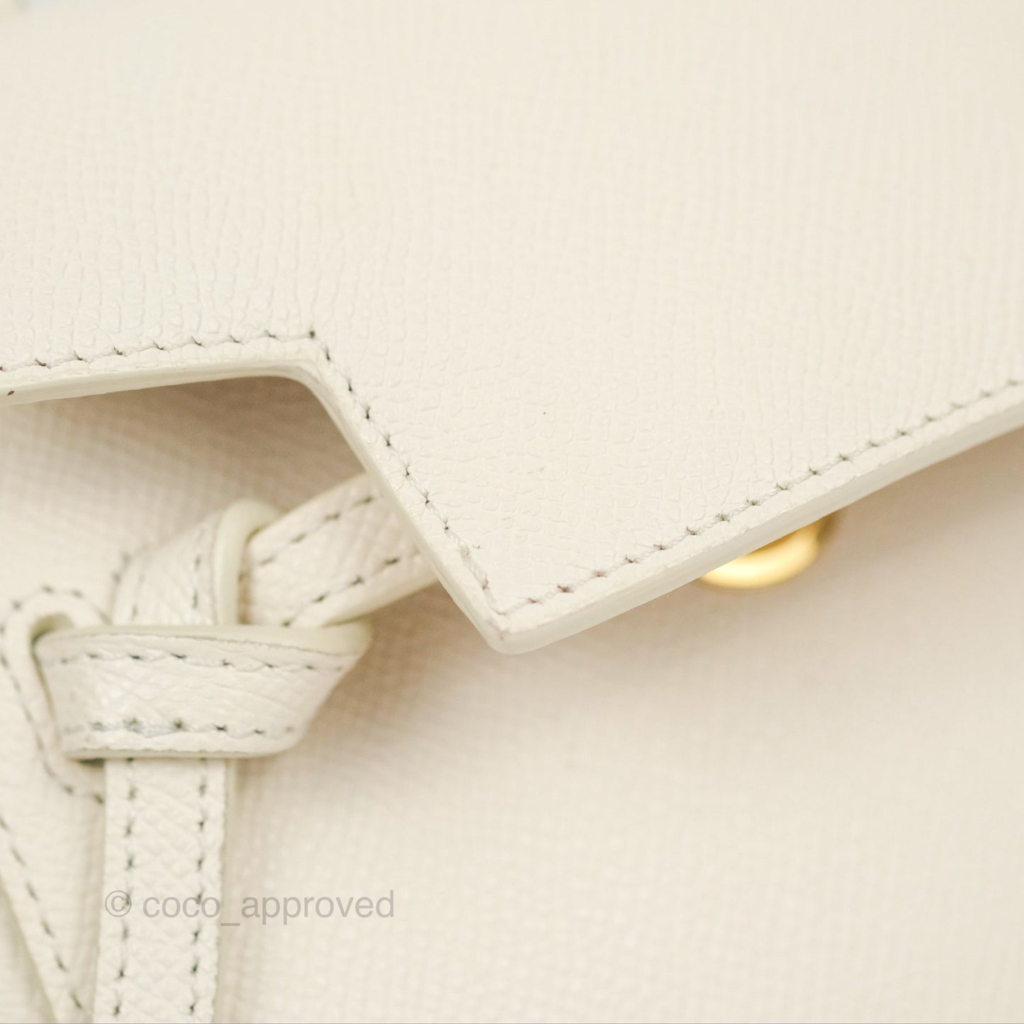 Celine Pico Belt Bag White Grained Calfskin Gold Hardware