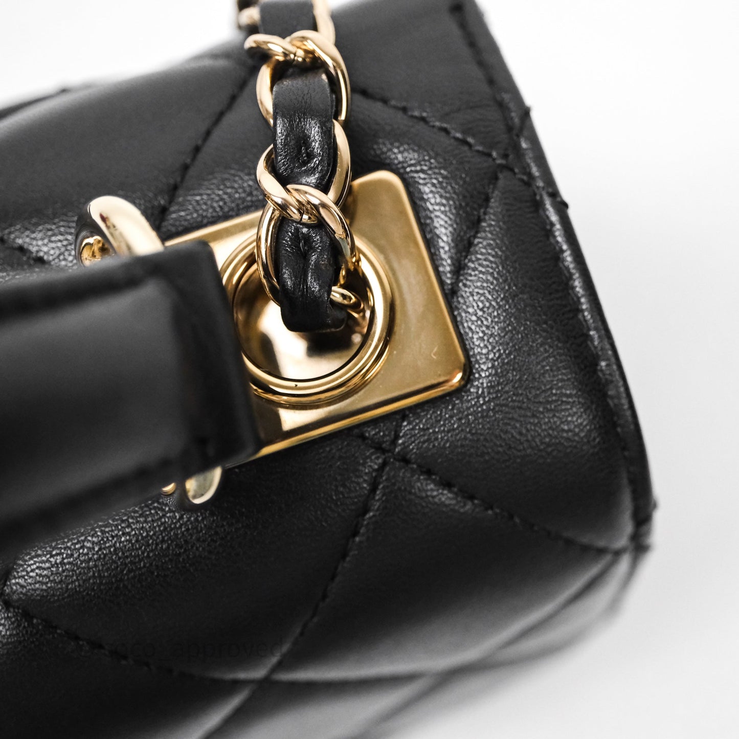 Chanel Small Trendy CC Black Lambskin Gold Hardware