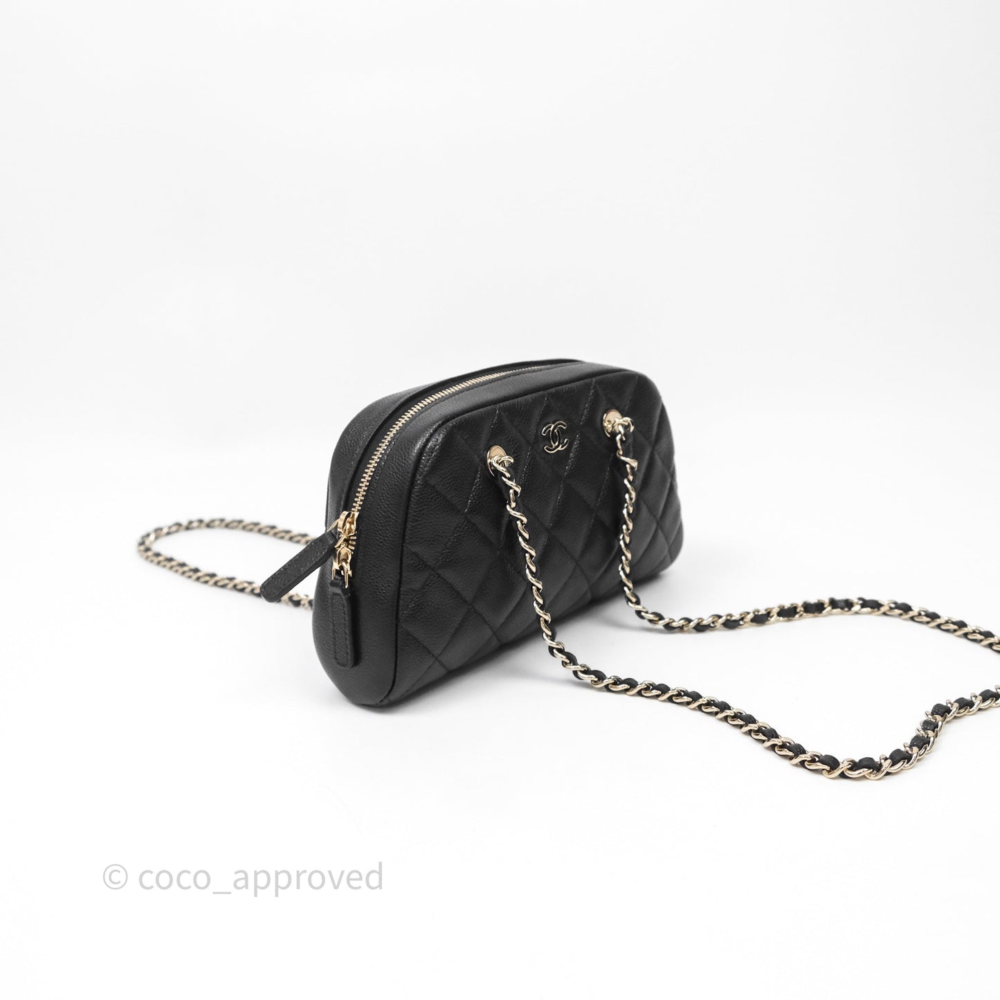 Chanel Clutch with Chain Caviar Black Gold Hardware