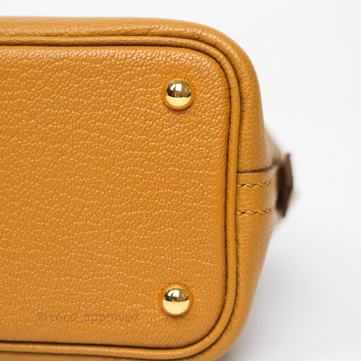 Hermès Bolide Mini 1923 Caramel 28 Chevre Mysore Strap Ficelle/Black Gold Hardware