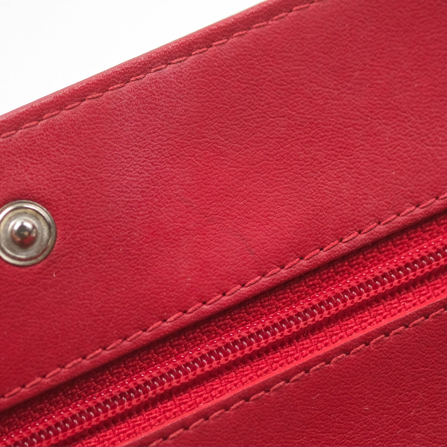 Chanel CC Wallet On Chain WOC Red Caviar Silver Hardware