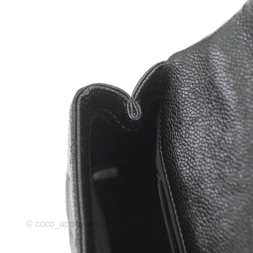 Chanel Quilted Mini Square Flap Bag So Black Caviar Incognito