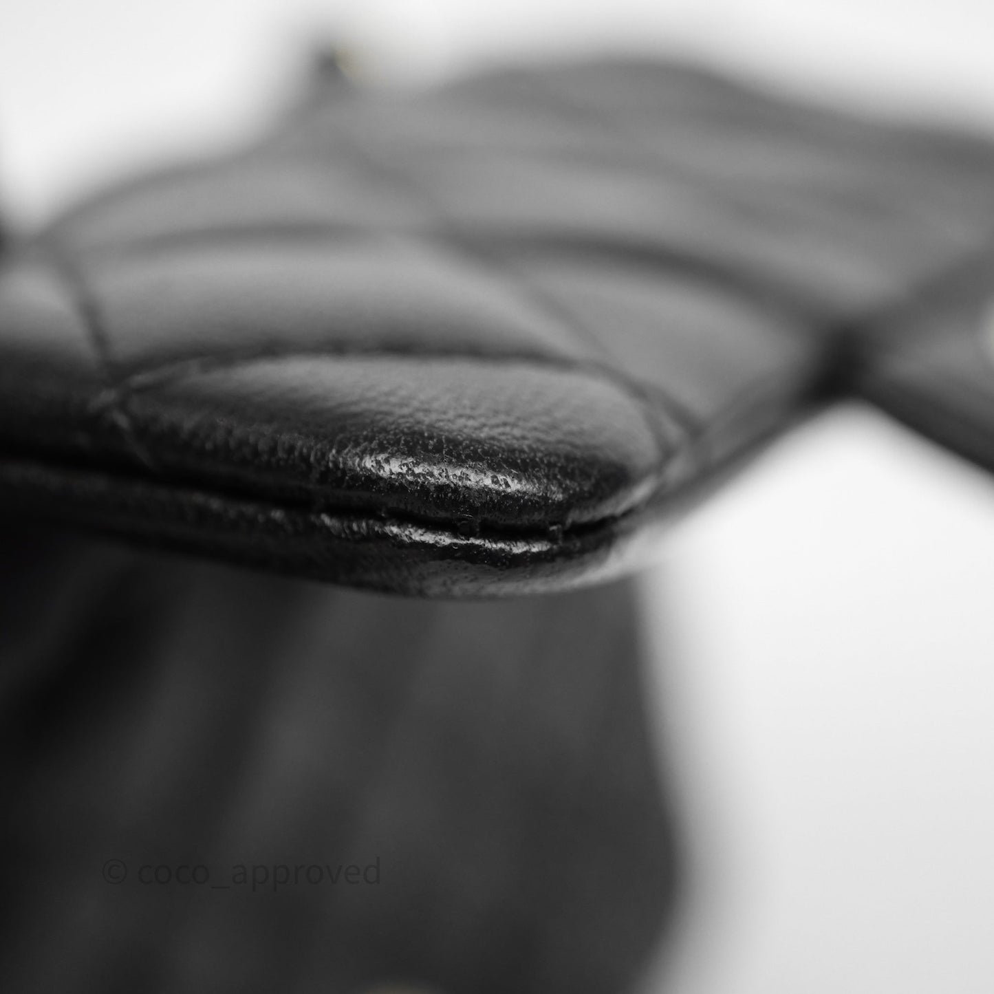 Chanel Mini Square Quilted Black Lambskin Gold Hardware