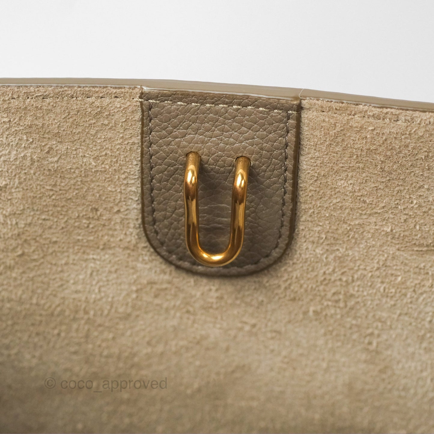 Celine Small Sangle Bucket Bag Taupe Grained Calfskin Gold Hardware