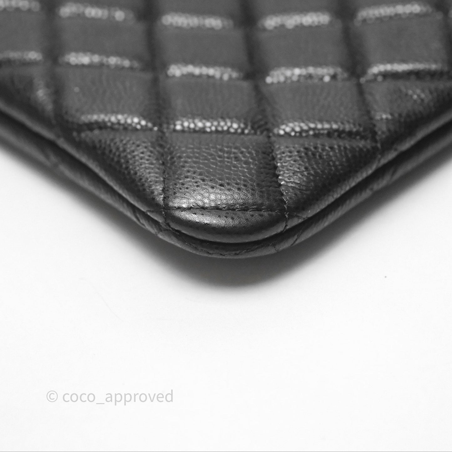 Chanel Medium O Case Boy Black Caviar Gold Hardware