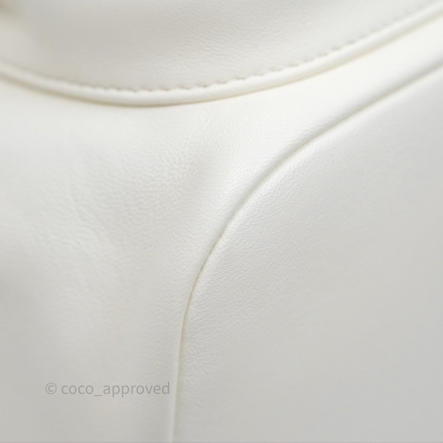 Chanel Quilted Small Duma Drawstring Backpack White Calfskin Gold Hardware