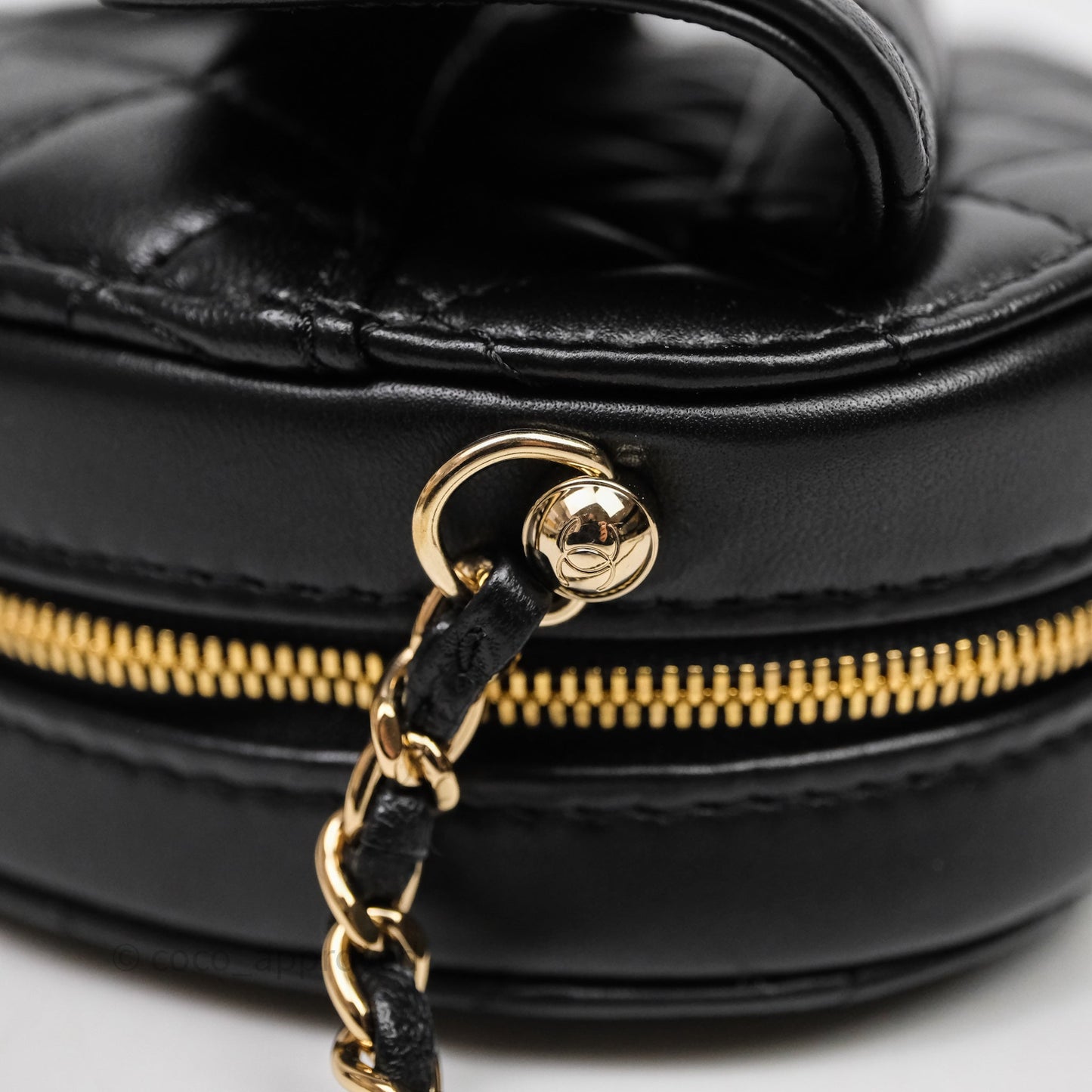 Chanel Large Heart Bag Black Lambskin Gold Hardware 22S