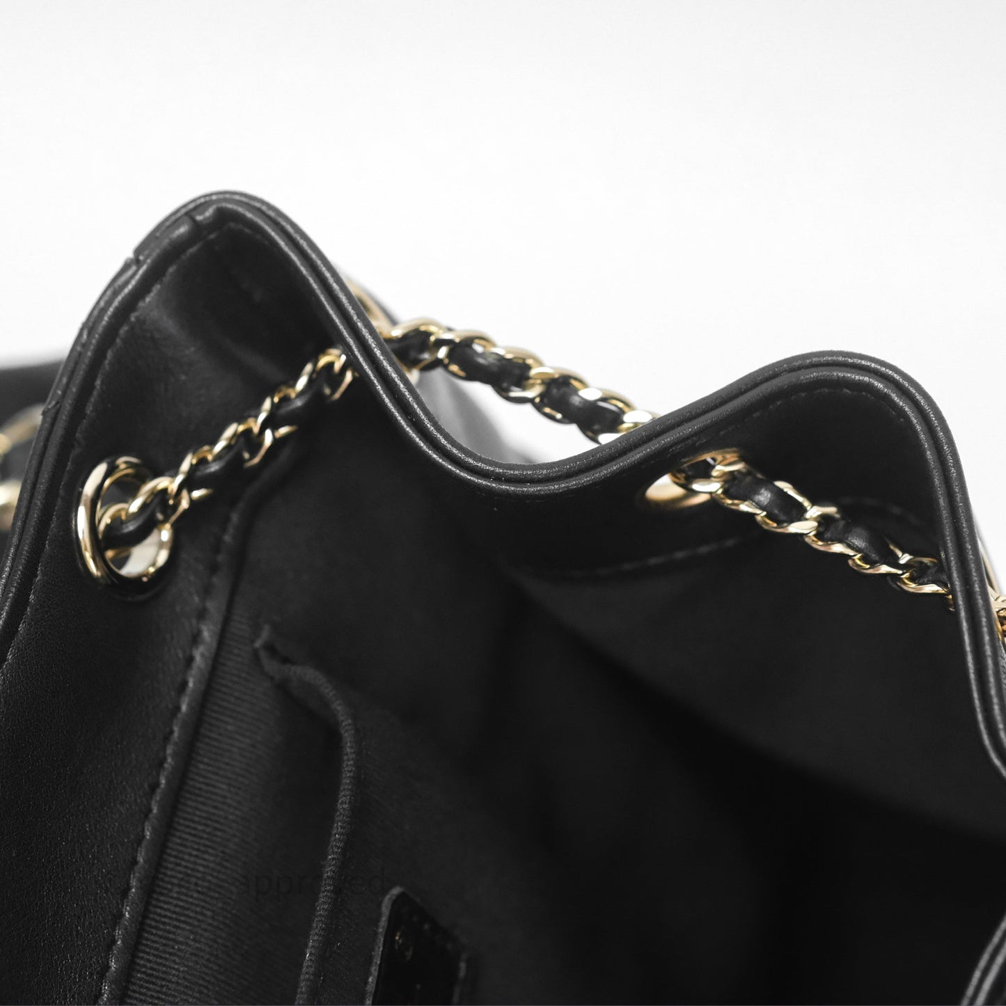 Chanel Quilted Large Duma Drawstring Backpack Black Calfskin