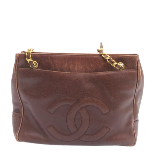 Luxury Chanel Caviar Skin Turn Lock Chain Shoulder Bag Bordeaux CC  24807A