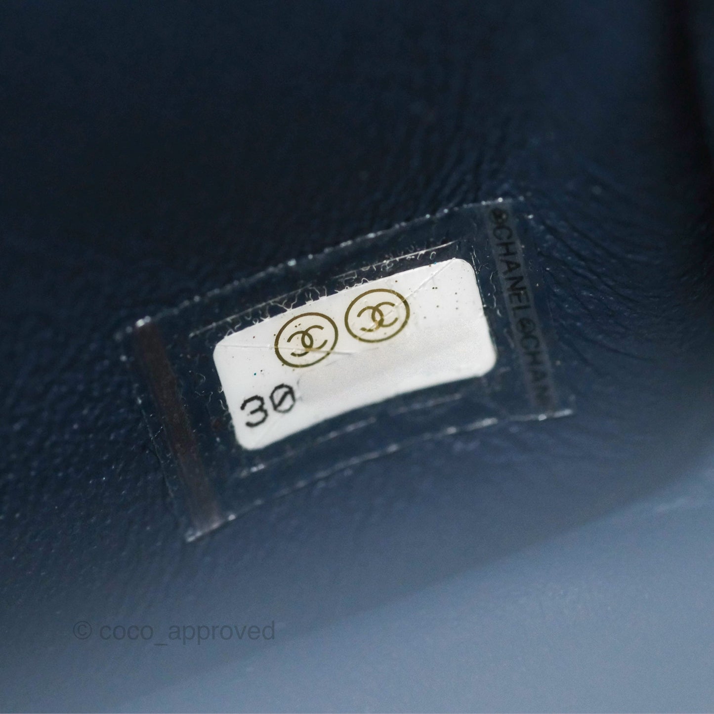 Chanel Mini Square Quilted Navy Lambskin Gold Hardware