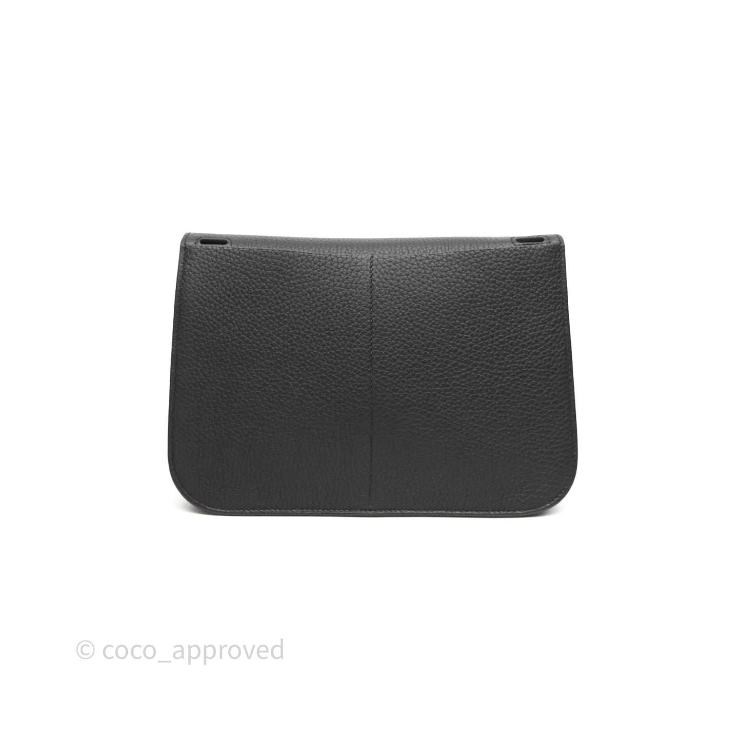 Hermès Halzan 25 Black Noir 89 Clemence Palladium Hardware