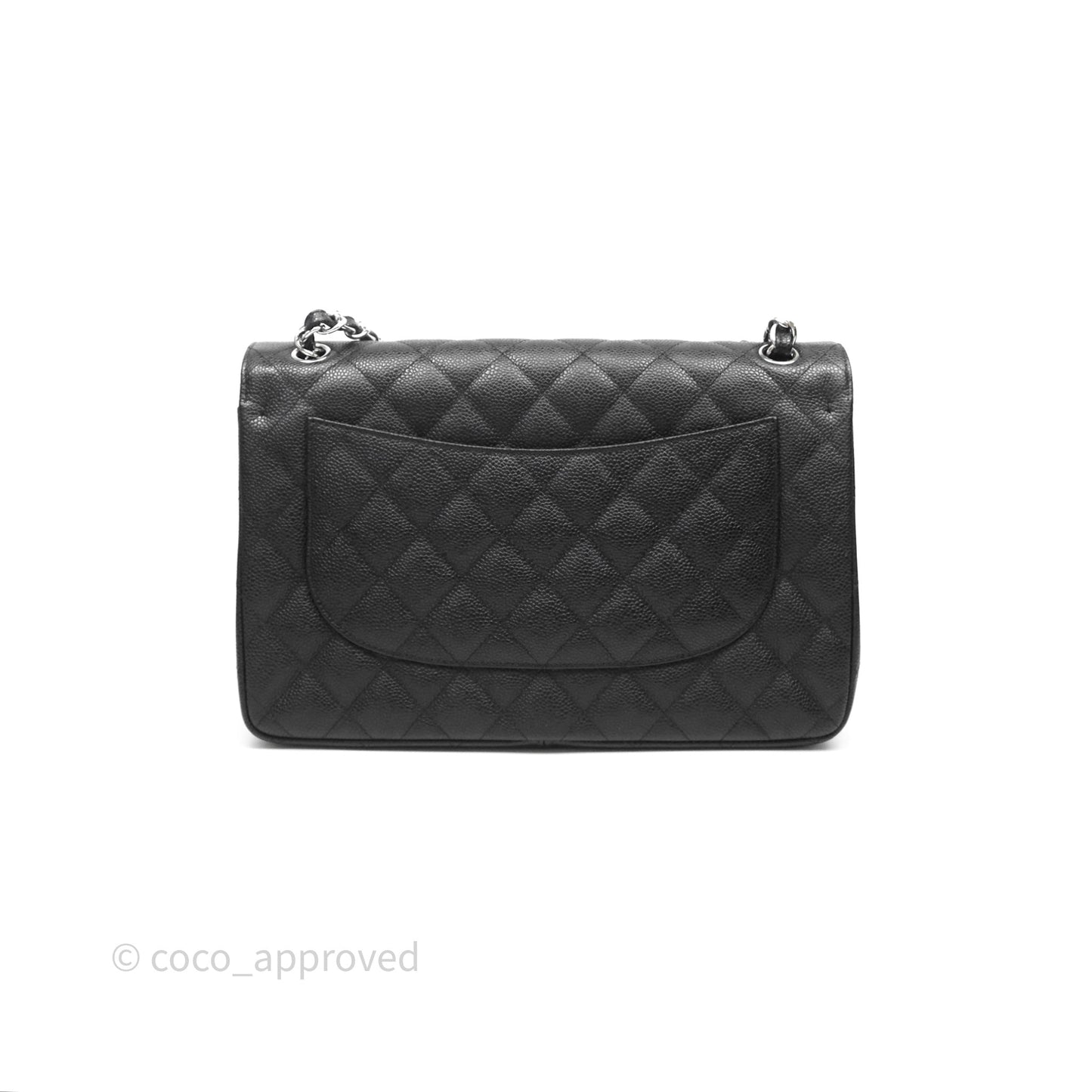 Chanel Jumbo Double Flap Black Caviar Silver Hardware⁣⁣