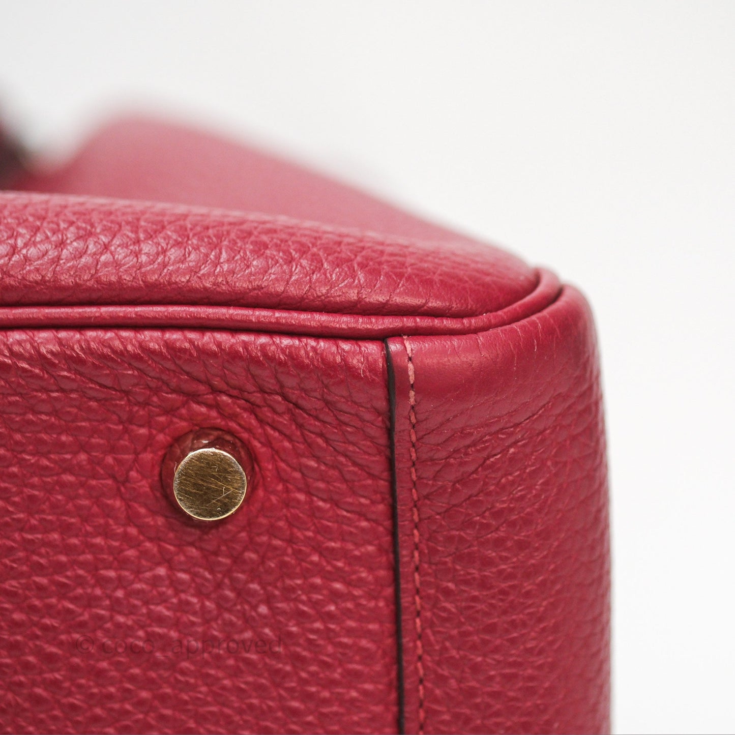 Hermès Lindy 30 Rouge Grenat K1 Clemence Gold Hardware