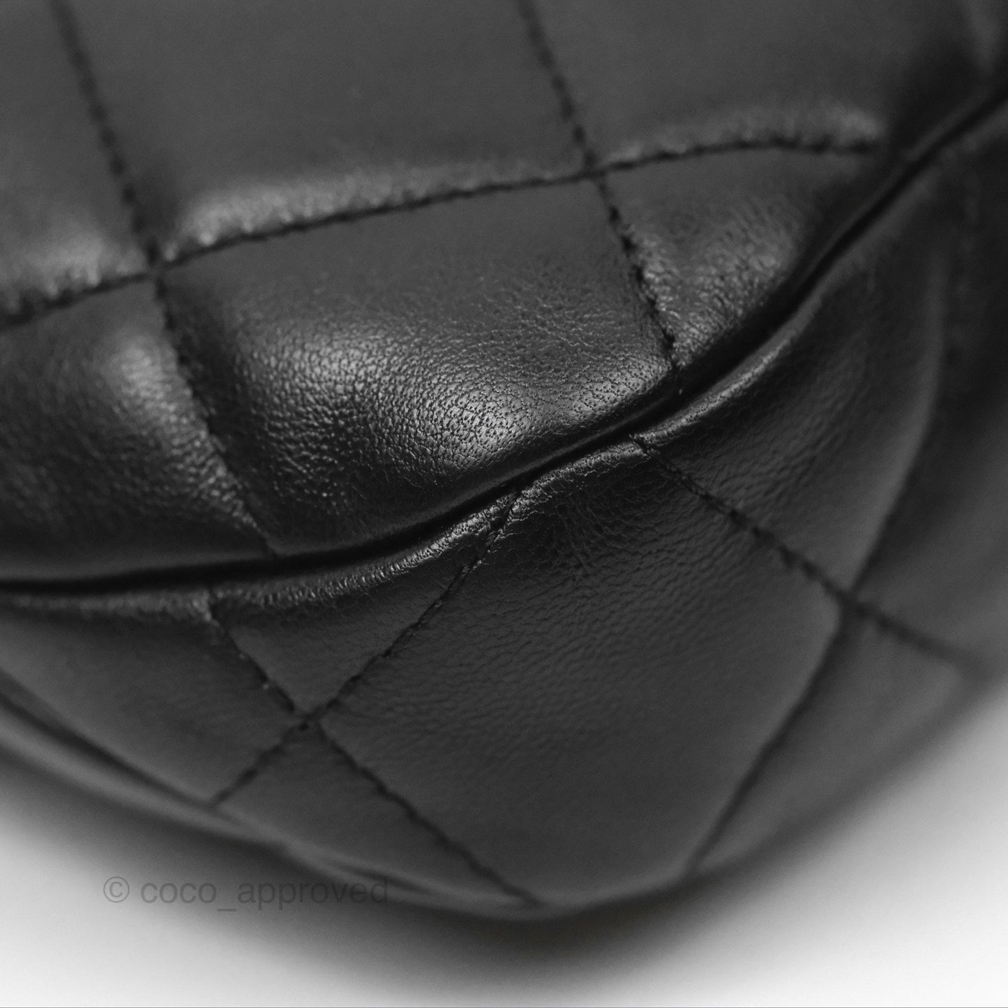 Chanel Small Hobo Bag CC Chain Black Calfskin Aged Gold Hardware 22K